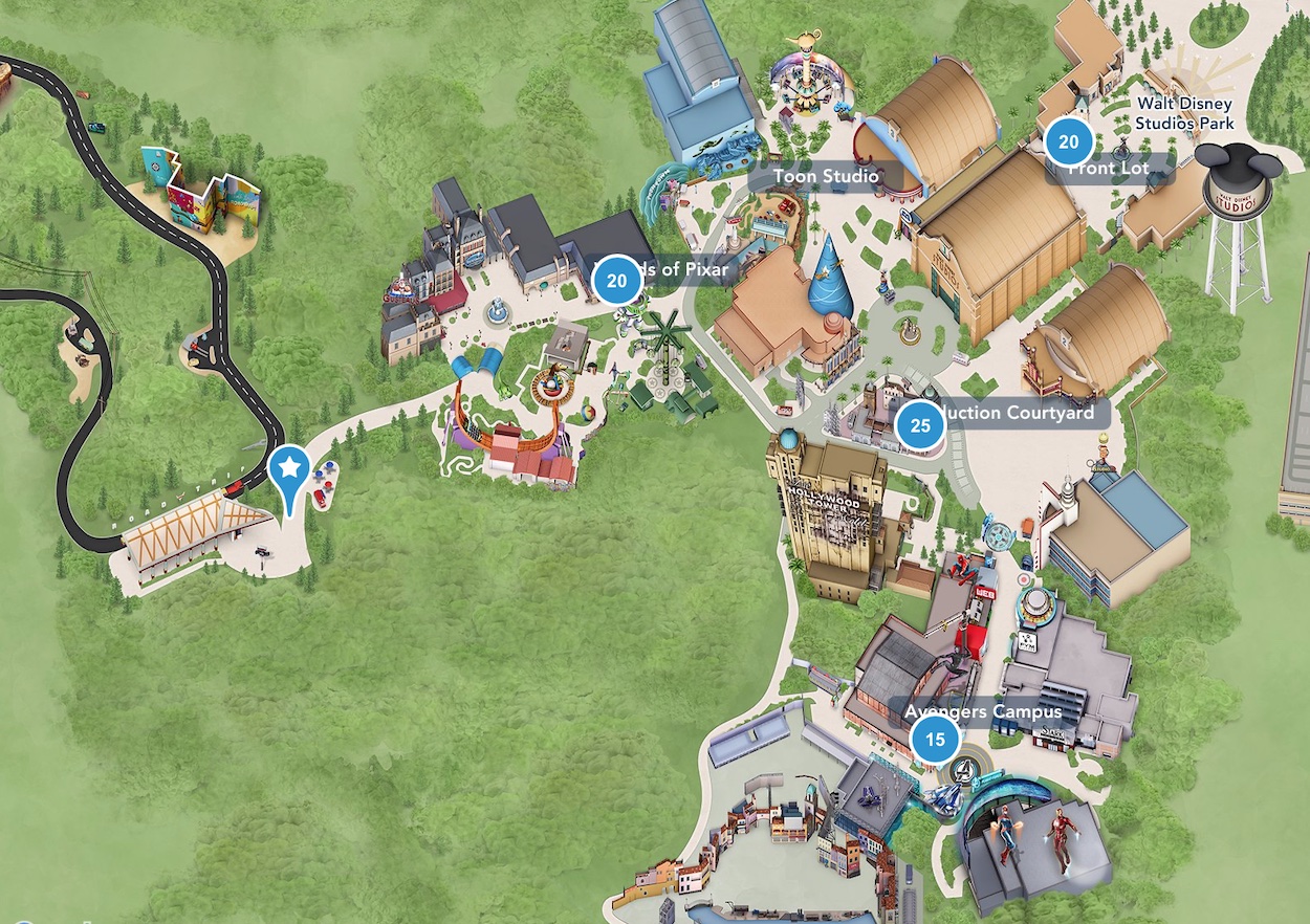 Walt Disney Studios París Mapa